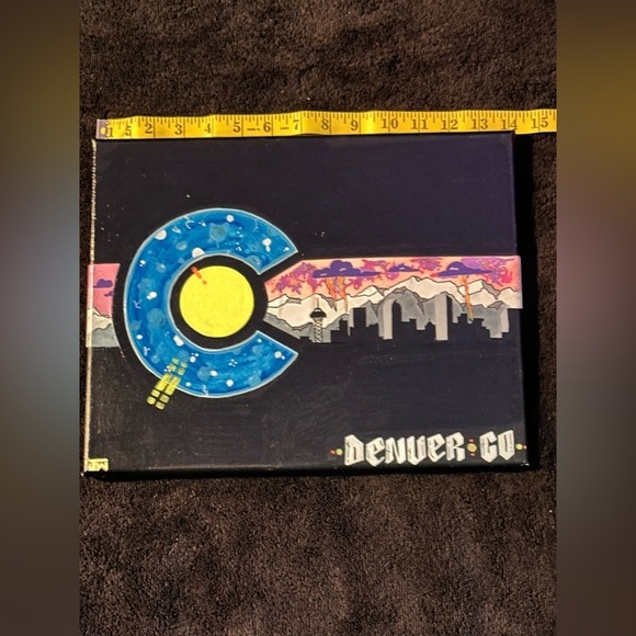 Original Art By Colorado Artist Acrylic Paint On Unframed Canvas 11 X 14 - Picture 8 of 9